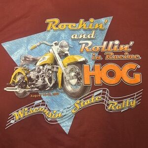 Maroon mens size Med Harley Owners Group. Racine Wisconsin Bike Rally 2007